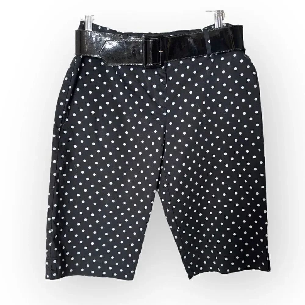 Sunny Leigh black with white polka dots Capri Size 10